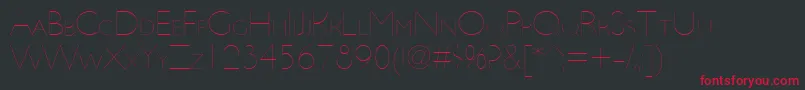 UltimapdbaHairlinesmallcap Font – Red Fonts on Black Background