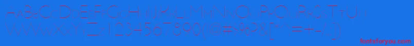 Weitere Informationen zur UltimapdbaHairlinesmallcap-Schriftart UltimapdbaHairlinesmallcap-Schriftart – Rote Schriften auf blauem Hintergrund