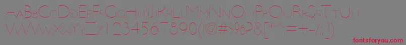 UltimapdbaHairlinesmallcap Font – Red Fonts on Gray Background