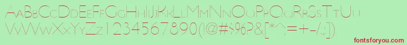 UltimapdbaHairlinesmallcap Font – Red Fonts on Green Background