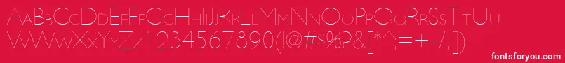 UltimapdbaHairlinesmallcap Font – White Fonts on Red Background