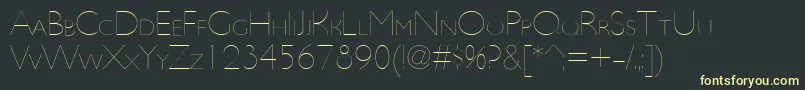 Шрифт UltimapdbaHairlinesmallcap – жёлтые шрифты на чёрном фоне