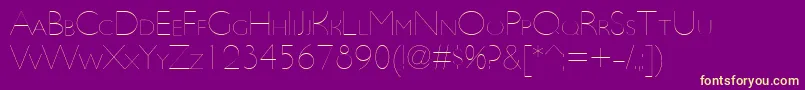 fuente UltimapdbaHairlinesmallcap – Fuentes Amarillas Sobre Fondo Morado