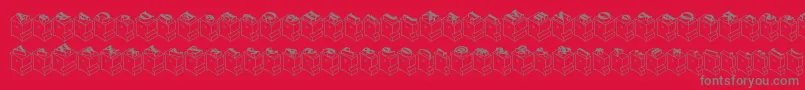 Leadtypeleftinked Font – Gray Fonts on Red Background