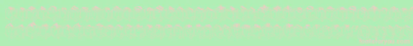 Czcionka Leadtypeleftinked – różowe czcionki na zielonym tle