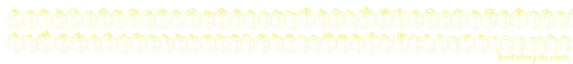 Leadtypeleftinked-Schriftart – Gelbe Schriften