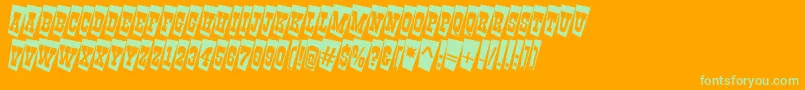 AGildiatitultwcm Font – Green Fonts on Orange Background