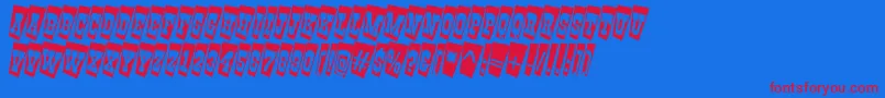 AGildiatitultwcm Font – Red Fonts on Blue Background