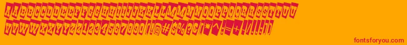 フォントAGildiatitultwcm – オレンジの背景に赤い文字