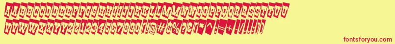 AGildiatitultwcm Font – Red Fonts on Yellow Background