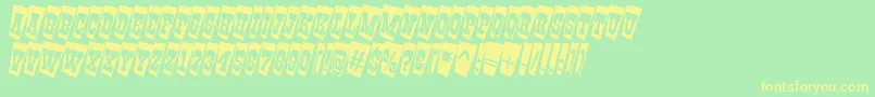 Шрифт AGildiatitultwcm – жёлтые шрифты на зелёном фоне