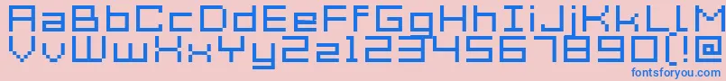 Шрифт Acme7WideXtnd – синие шрифты на розовом фоне