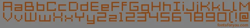 Шрифт Acme7WideXtnd – коричневые шрифты на сером фоне