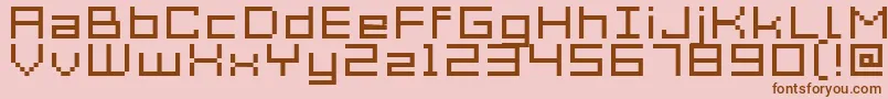 Шрифт Acme7WideXtnd – коричневые шрифты на розовом фоне