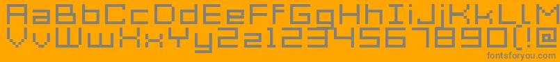Acme7WideXtnd Font – Gray Fonts on Orange Background