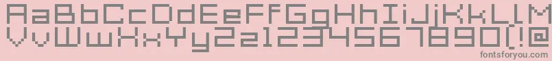 Fonte Acme7WideXtnd – fontes cinzas em um fundo rosa