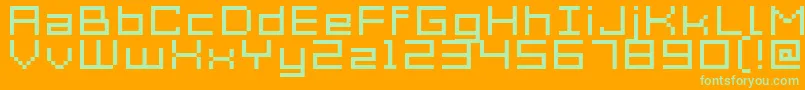 Acme7WideXtnd Font – Green Fonts on Orange Background