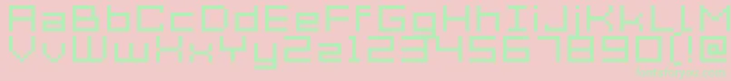 Шрифт Acme7WideXtnd – зелёные шрифты на розовом фоне
