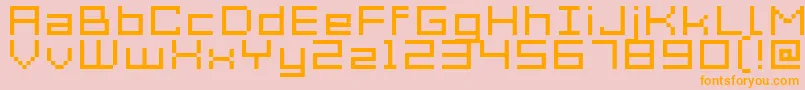 Acme7WideXtnd Font – Orange Fonts on Pink Background