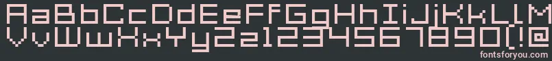 フォントAcme7WideXtnd – 黒い背景にピンクのフォント
