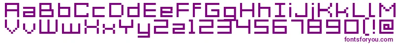 Acme7WideXtnd-Schriftart – Violette Schriften auf weißem Hintergrund
