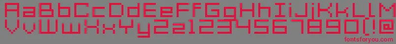 Шрифт Acme7WideXtnd – красные шрифты на сером фоне