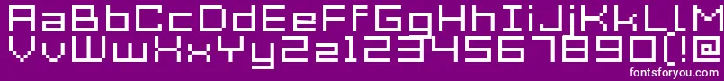 Acme7WideXtnd-fontti – valkoiset fontit violetilla taustalla