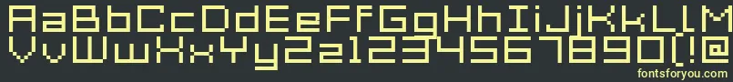 Шрифт Acme7WideXtnd – жёлтые шрифты на чёрном фоне
