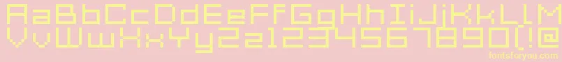 Шрифт Acme7WideXtnd – жёлтые шрифты на розовом фоне