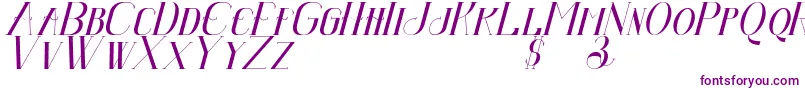 Senandungmalamitalicbold-fontti – violetit fontit