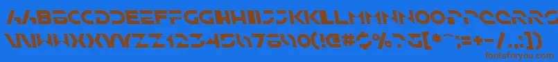 Шрифт SfSolarSailerItalic – коричневые шрифты на синем фоне
