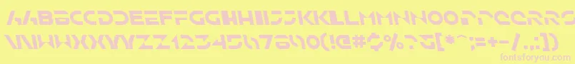 SfSolarSailerItalic-fontti – vaaleanpunaiset fontit keltaisella taustalla