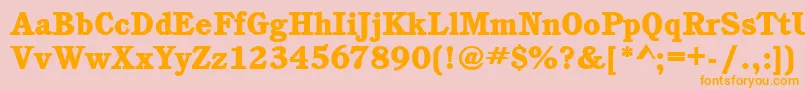 Cushingitcteehea Font – Orange Fonts on Pink Background