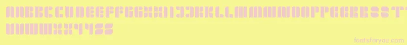 GoldenBar Font – Pink Fonts on Yellow Background