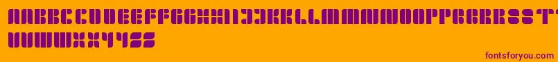 GoldenBar-fontti – violetit fontit oranssilla taustalla