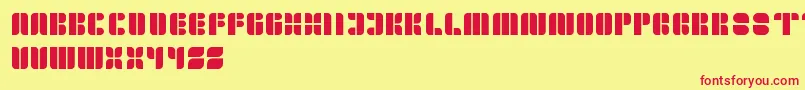 GoldenBar Font – Red Fonts on Yellow Background