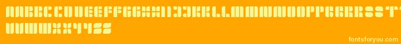 GoldenBar-Schriftart – Gelbe Schriften auf orangefarbenem Hintergrund