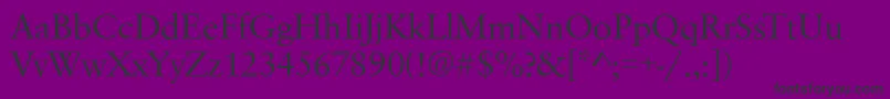 SavoyRegular-fontti – mustat fontit violetilla taustalla