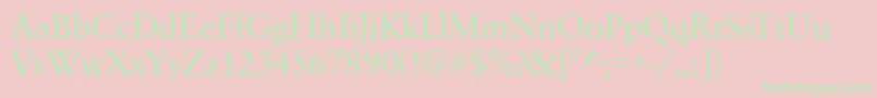 SavoyRegular Font – Green Fonts on Pink Background