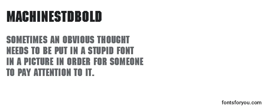 Review of the MachinestdBold Font