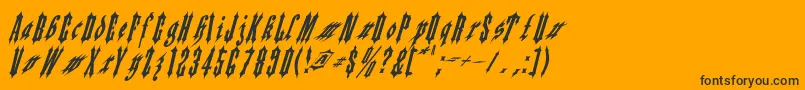 Applesauce02-Schriftart – Schwarze Schriften auf orangefarbenem Hintergrund