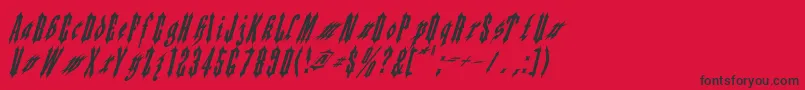 Applesauce02-fontti – mustat fontit punaisella taustalla