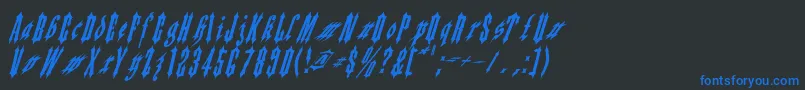 フォントApplesauce02 – 黒い背景に青い文字