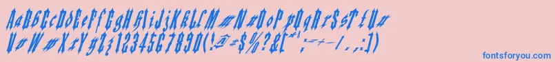 Applesauce02 Font – Blue Fonts on Pink Background