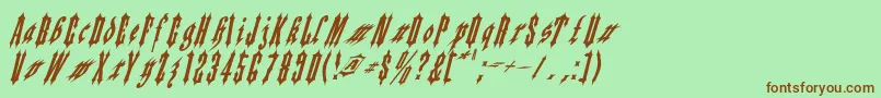 Шрифт Applesauce02 – коричневые шрифты на зелёном фоне