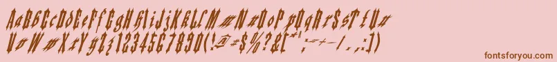 フォントApplesauce02 – ピンクの背景に茶色のフォント