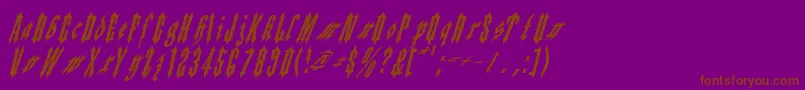 フォントApplesauce02 – 紫色の背景に茶色のフォント