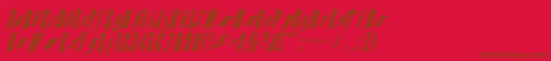 Czcionka Applesauce02 – brązowe czcionki na czerwonym tle
