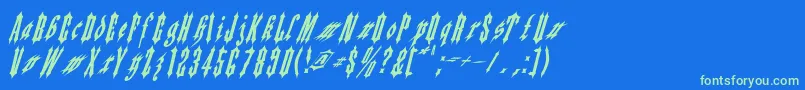 Шрифт Applesauce02 – зелёные шрифты на синем фоне