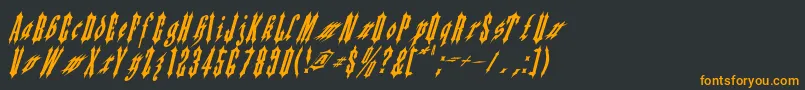 Applesauce02 Font – Orange Fonts on Black Background
